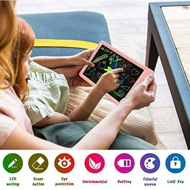 Juguete Regalo para Niñas de 3 a 7 Años, 10 pulgadas LCD Tableta de  Escritura, Sincero Hogar