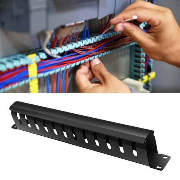 Organizador de Cables Horizontal de una Cara 1U Plástico