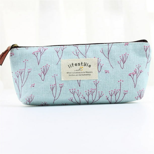 Small Pencil Case Kawaii Floral Fresh Style Bag Flowers Pencil