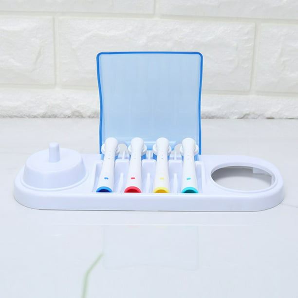 Soporte para cepillo de dientes eléctrico, con caja organizadora de 4  cabezales de cepillo, para Oral B Likrtyny 5dy3ql3hs5hz0ss5
