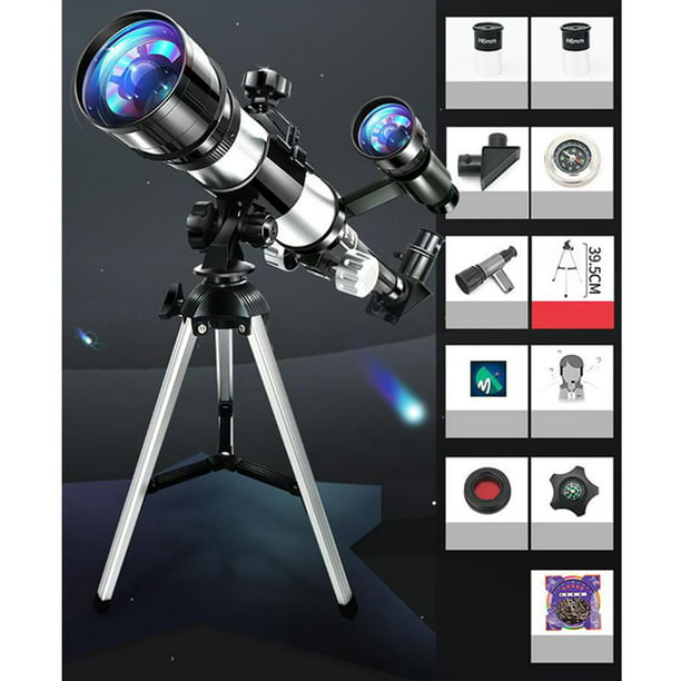 Telescopio Refractario Astronomico Profesional 70mm para Niños Adulto  Portatil