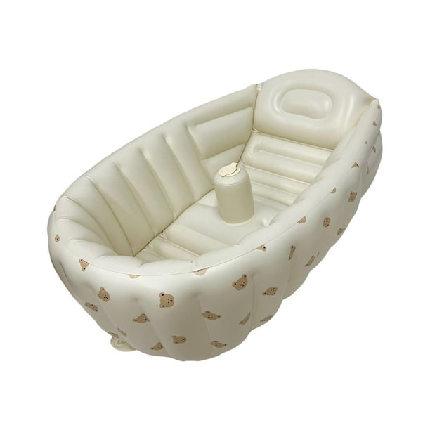 Bañera Hinchable Bebe 0-6 Años, asiento de bañera para bebés recién  nacidos, piscina antideslizante para bebés para sentarse, ducha portátil  para niños pequeños : : Bebé