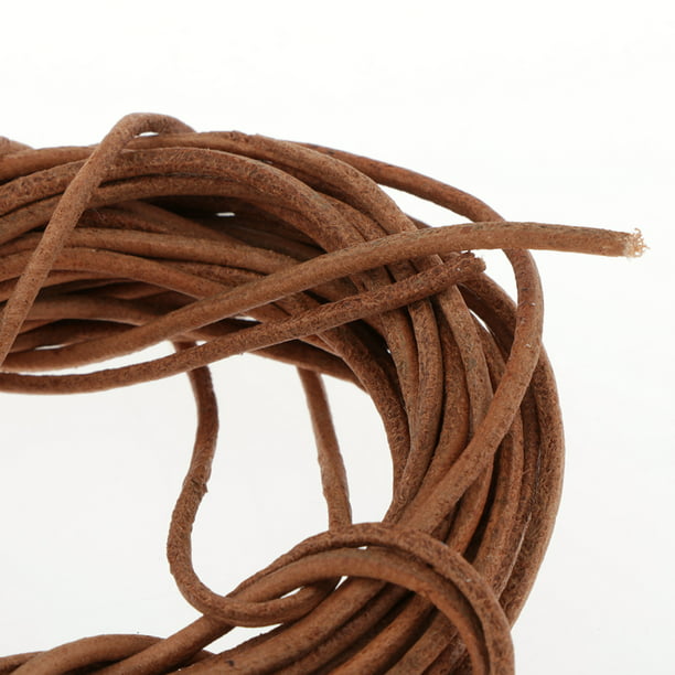 Collar de cordón de cuero Nudos deslizantes de 2 mm Cordón de