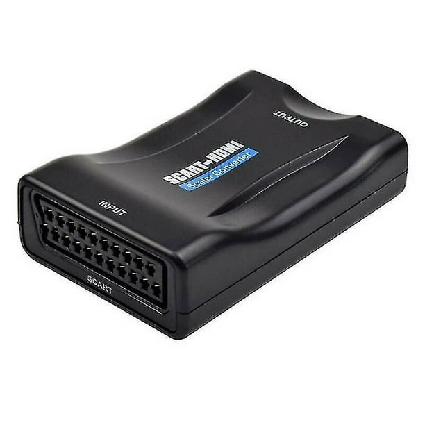 Adaptador convertidor Scart a HDMI, convertidor de audio y video