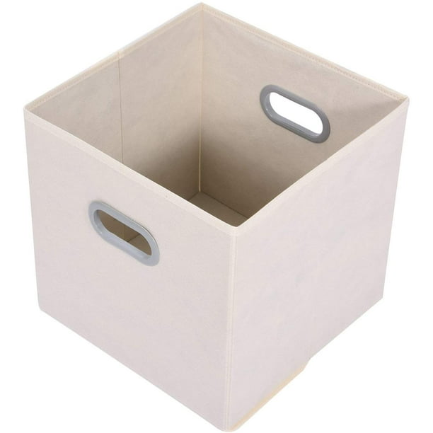  Caja de almacenamiento grande con tapa, paquete de 4 unidades,  contenedor plegable de tela con tapa, cubo de almacenamiento plegable,  canastas con funda (17.7 x 11.8 x 11.8 x 11.8 pulgadas) (