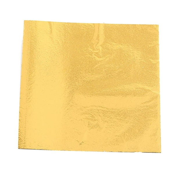 Hojas de hojas de oro, 100 hojas, papel de aluminio dorado de 8 x 8.cm para  dorado, arte de resina, manualidades de decoración, pinturas