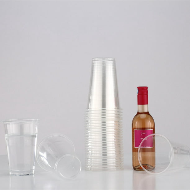 Vasos desechables de plástico transparente [50 piezas] JAMW