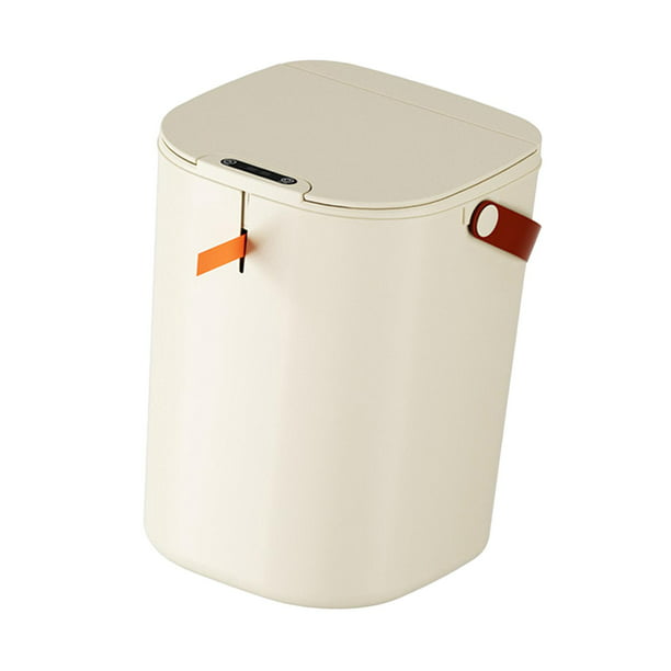  HJRD Basureros de inducción inteligente de 10 litros, cubo de basura  estrecho de 5.9 pulgadas, cubo de basura automático para dormitorio,  cocina, baño, cubo de basura/10 litros : Hogar y Cocina