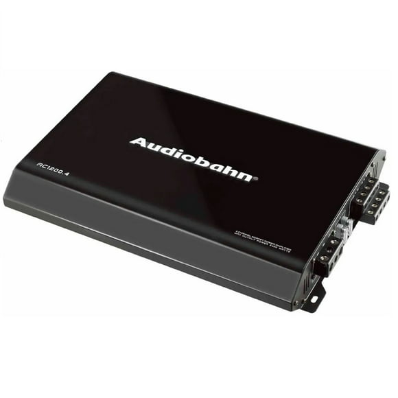 amplificador ac1200 audiobahn 2400w 4ch para bocinas y woofers audiobahn edición especial