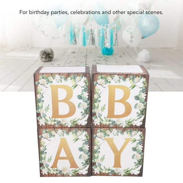 Cajas para Bebé con Letras para Baby Shower Exquisita Caja de Papel con  Decoración de Globos Ideal para Bodas Fiestas de Cumpleaños Sorpresa y  Encanto ANGGREK Otros