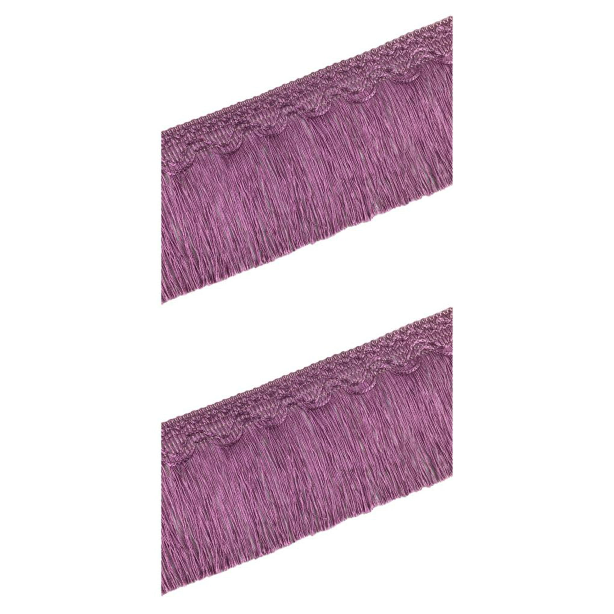 Toystoory Borla de flecos elegante de poliéster para costura y confección  Borla de flecos para coser rojo púrpura 11 rojo púrpura once 2Conjunto
