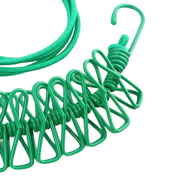 Cuerda de tendedero de PVC con núcleo de alambre 30 m x 3 mm verde