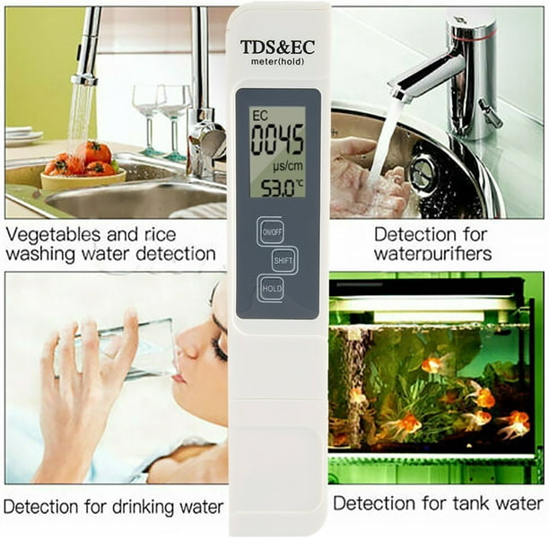 Medidor de pH de agua y medidor de TDS digital accesorios para piscina  acuarios