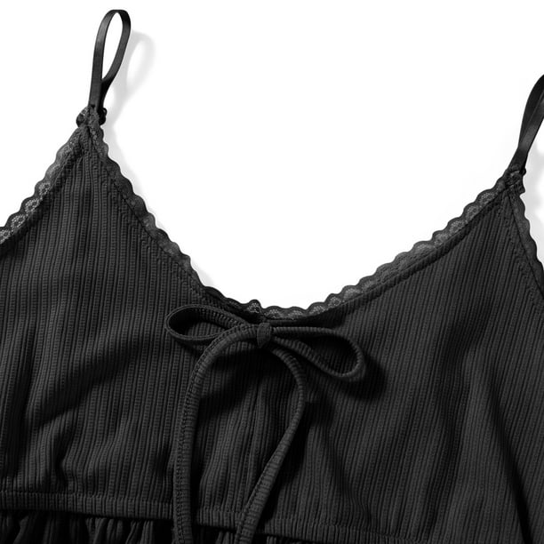 Pantalones Cortos De Salón Ropa de playa para mujer Trajes de verano de dos  piezas que combinan con todo para el verano (Negro XL) Cgtredaw Para  estrenar