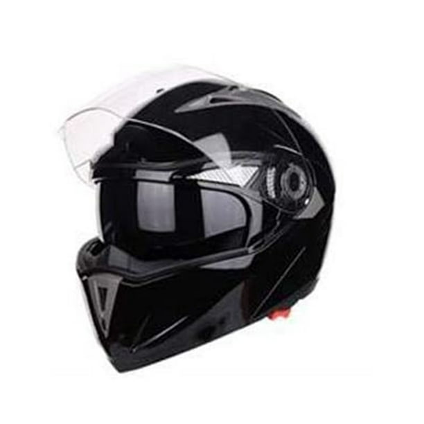 Casco modular de motocicleta con visera transparente/tintada, casco frontal  abatible de cara completa, casco de motocicleta de doble visera, casco de