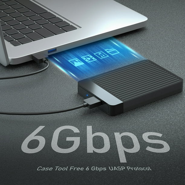 Caja USB 3.0 para Unidad de Disco Duro HDD o SSD Externa de 3,5 Pulgadas  SATA III UASP - Caja USB 3.0 para Disco Duro Externo de 3,5 SATA 3 de  6Gbps