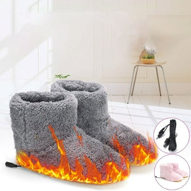 Calentador de pies con calefacción USB, zapatos de calefacción de