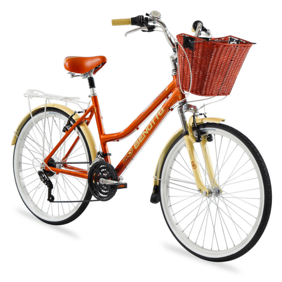 bicicleta benotto city moorea r26 21v aluminio suspensión terracota unico benotto moorea