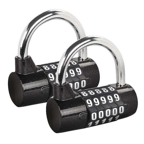 Cerradura para taquilla de gimnasio, candado de 5 diales, cerradura de  combinación de dígitos, configure su propio combo reiniciable sin llave,  paquete de 2 YONGSHENG 8390614043169