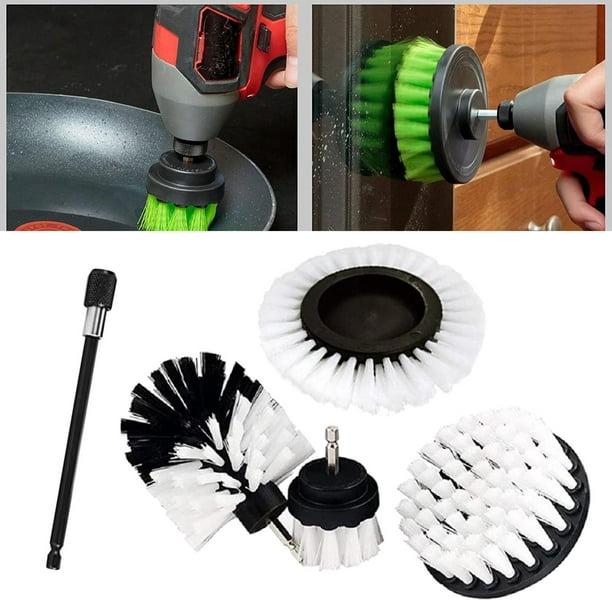 Taladro Cepillo Cepillo eléctrico Fregadora Kit de limpieza Accesorios 3  piezas