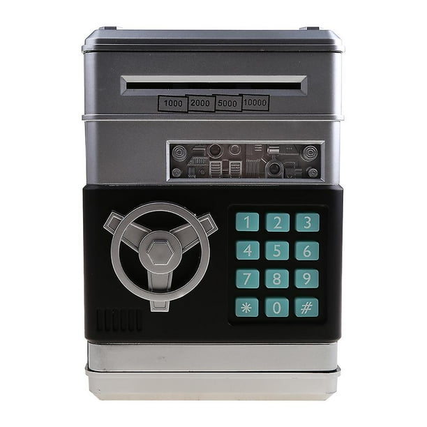Hucha electrónica Cajero automático Contraseña Hucha Monedas en efectivo  Cajero automático Caja de seguridad bancaria Caja de seguridad  Desplazamiento automático Depósito automático Regalo para niños