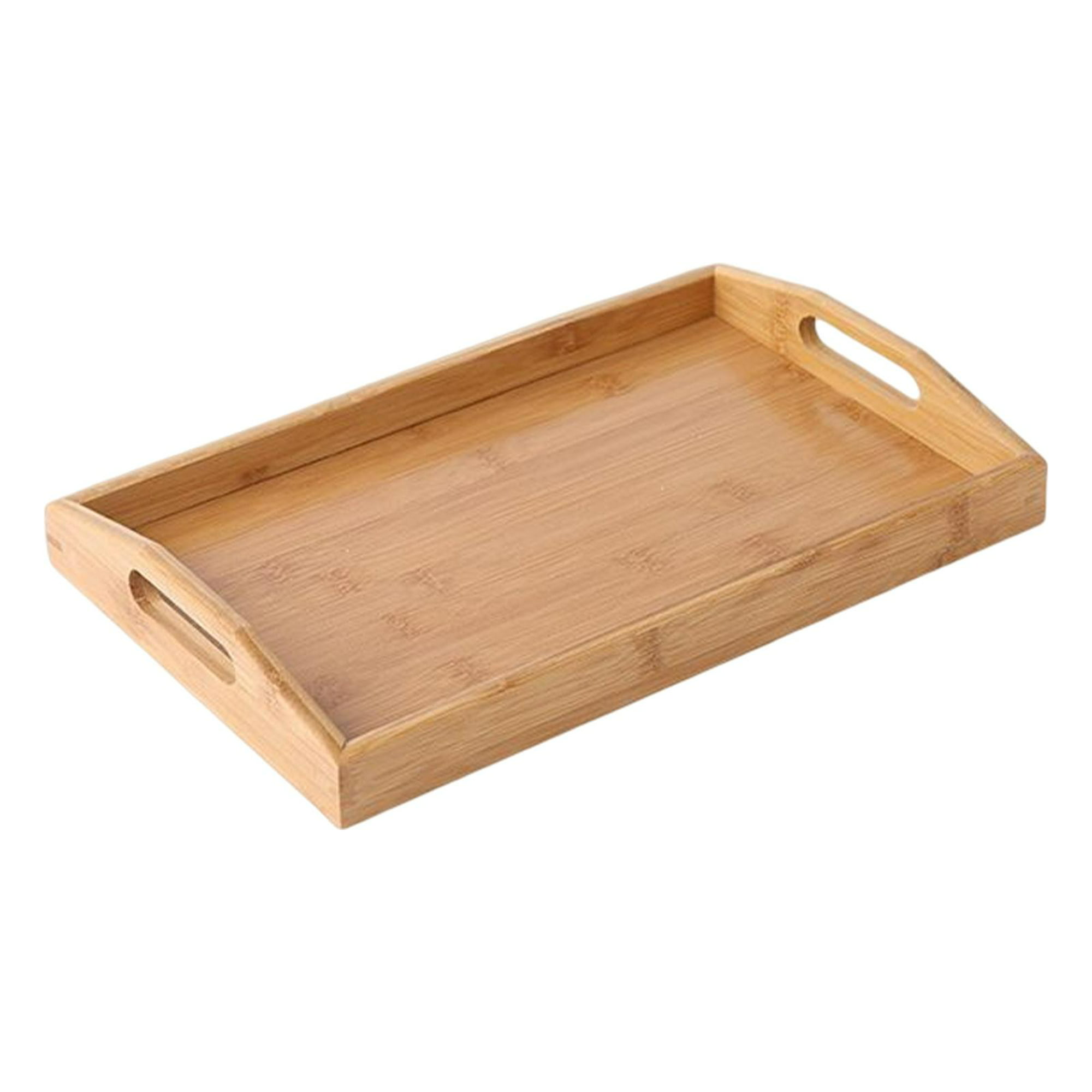 Fab Slabs - Bandeja rectangular pequeña de madera natural para comer