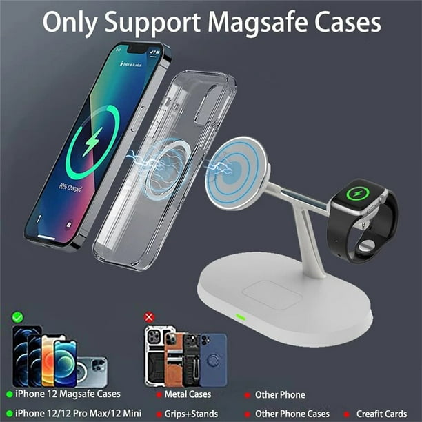 Soporte Magsafe + Carga Inalambrica 15w iPhone 12/12pro Max