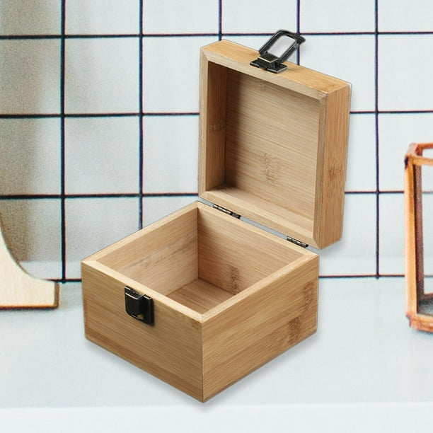 DOITOOL Caja de candado Caja de exhibición de joyería de madera vitrina de  joyería de almacenamiento de artículos diversos de madera cesta de