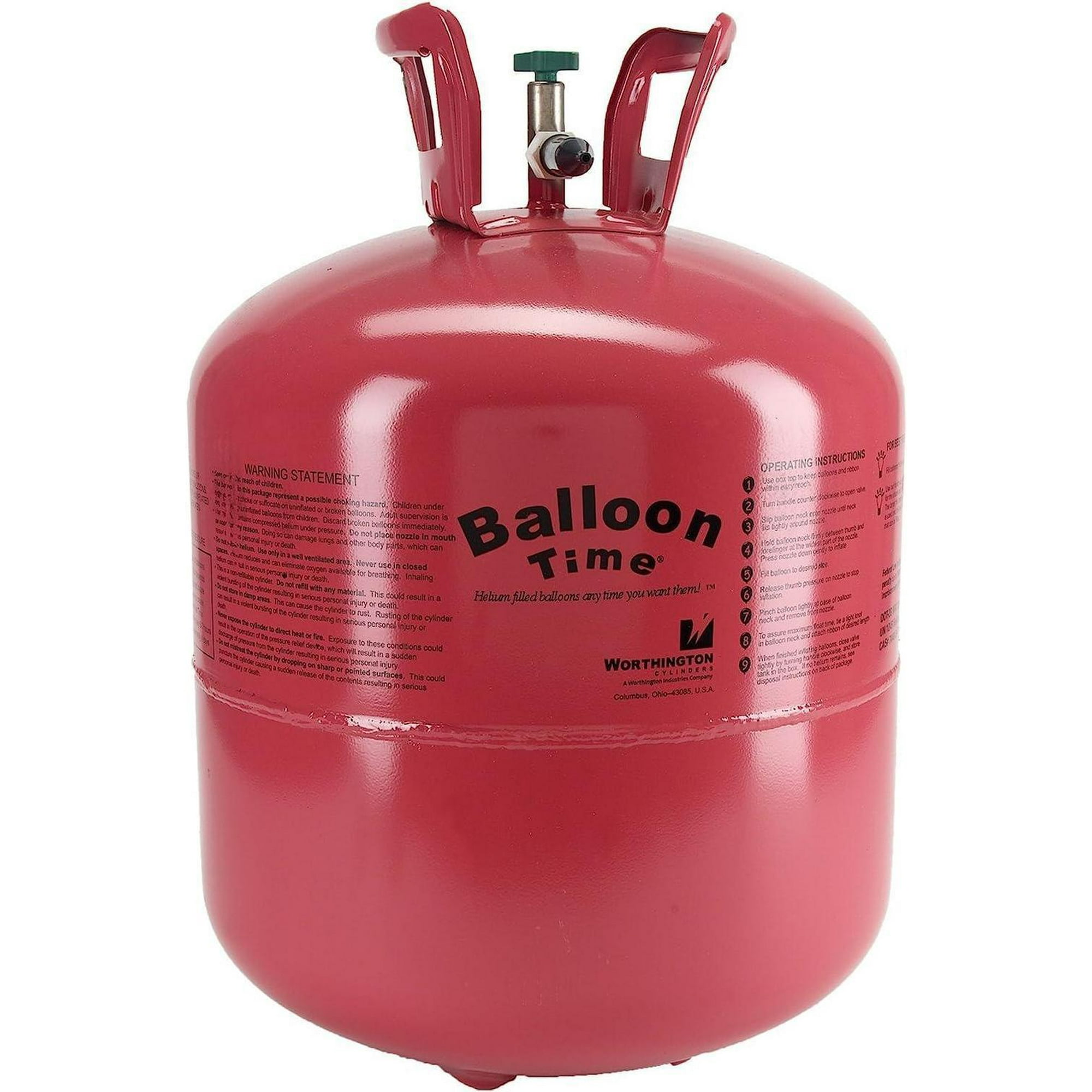 Kit de globos de helio estándar de 9.5 pulgadas, tanque de helio portátil  desechable para globos en casa, incluye tanque de helio, 30 globos de  látex
