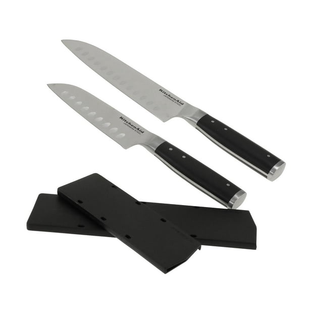Juego de 6 cuchillos de chef profesional, juego de cuchillos de cocina  negros afilados para cocinar, cuchillo de cocina forjado de acero  inoxidable
