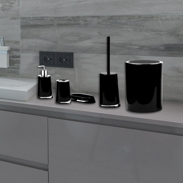 4x de accesorios de de jabón para Hogar Negro Gloria Cosas de baño