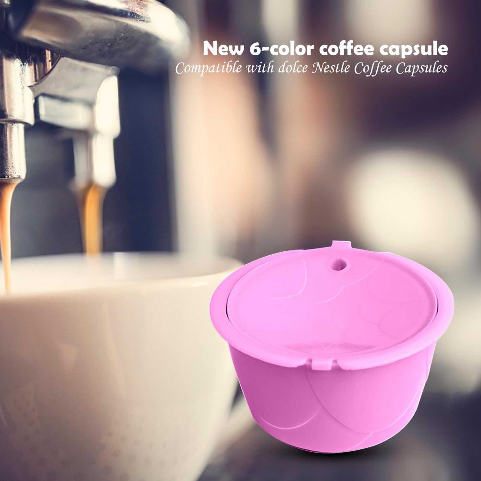 Reutilizar filtro de café por goteo cápsula de café taza colador gotero  para Dolce Gusto Ehuebsd Libre de BPA