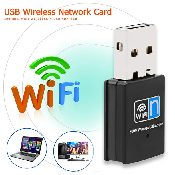 Círculo de rodamiento falso enlace Adaptador Wi-Fi USB Adaptador USB WiFi 300Mbps USB 2.0 WiFi Dongle 802.11  n/g/b Tarjetas de red inal FLhrweasw El nuevo | Walmart en línea