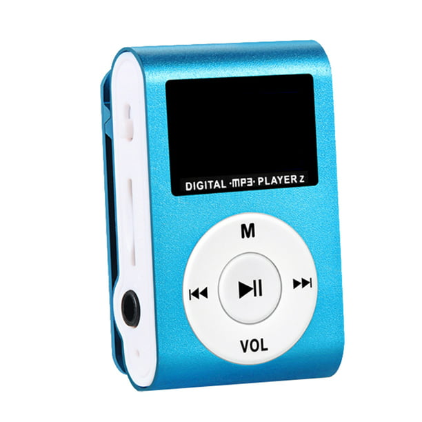 Mini reproductor MP3 con Clip de Metal/soporte con pantalla LCD/tarjeta TF  USB 2.0 Finger size MPS