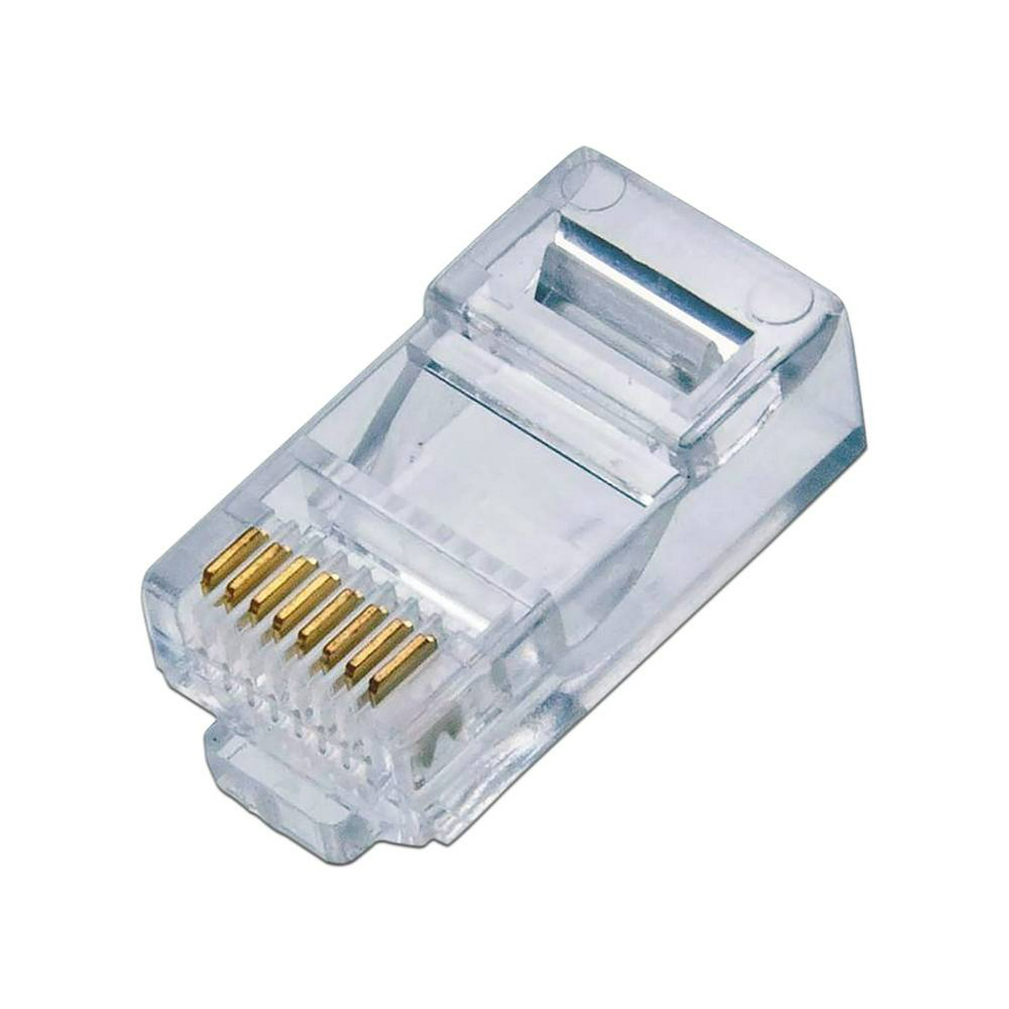 Bote con 100 conectores RJ45 para cable Cat5/5e. Qian NW5100