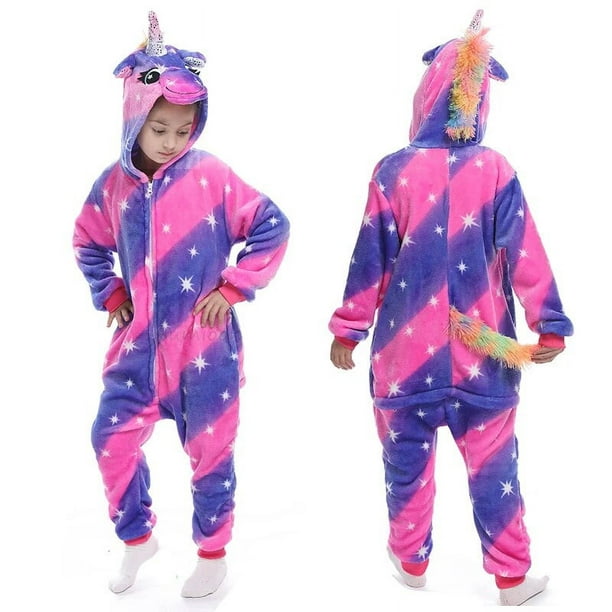 Conjuntos de pijamas Kigurumi de unicornio para niños, disfraz de dibujos  animados de animales para El Mercado de Encantos