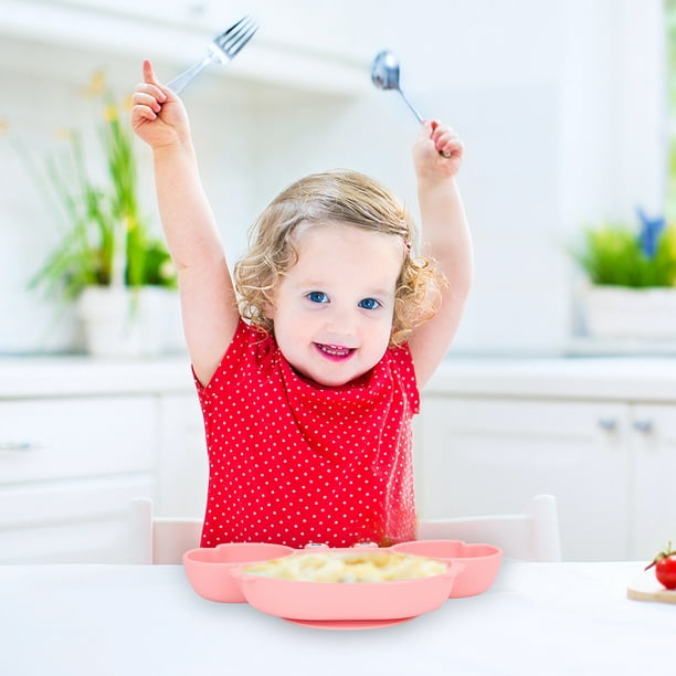 Platos de silicona para niños pequeños, placas de succión para bebé