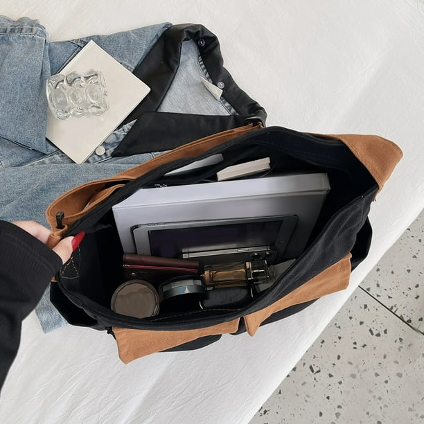 Bolso de mano de Color sólido a la moda Simple para mujer, bolsos