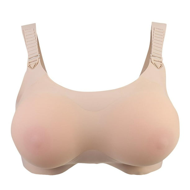 Forma de pecho de silicona, correa de hombro transparente, tipo pasta,  pechos falsos artificiales para mastectomía, travesti, 1600g