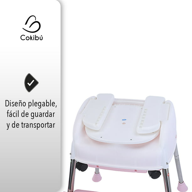 Silla Comer Multifunción Transportable 6+m Rosada - Bebé a Bordo