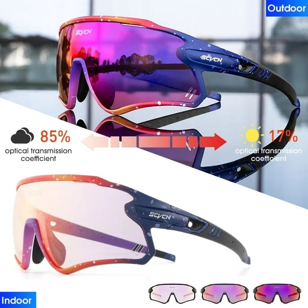  WHZDS Gafas de sol deportivas para hombre que cambian de color,  espejo de ciclismo para bicicleta y correr en carretera (color : 27, color  de las lentes: lente fotocromática-2) : Todo