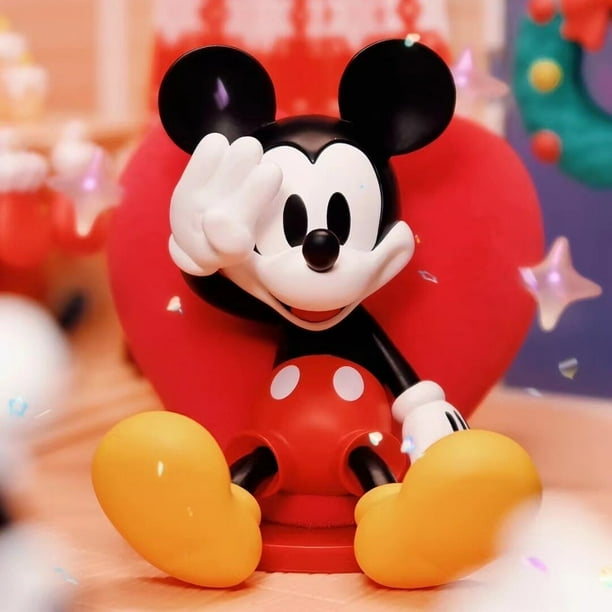 Figuras de acción de Mickey Mouse de Disney, juguetes de coche para niños,  personajes de dibujos ani zhangyuxiang unisex