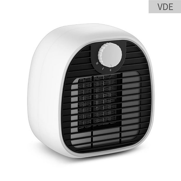 Ounissouiy Calentador de ventilador Mini calentador de espacio Calentador  pequeño para interiores Ahorro de energía Calentador electrónico de  escritorio Suministros térmicos No.3 EU Plug Ounissouiy HA027150-03