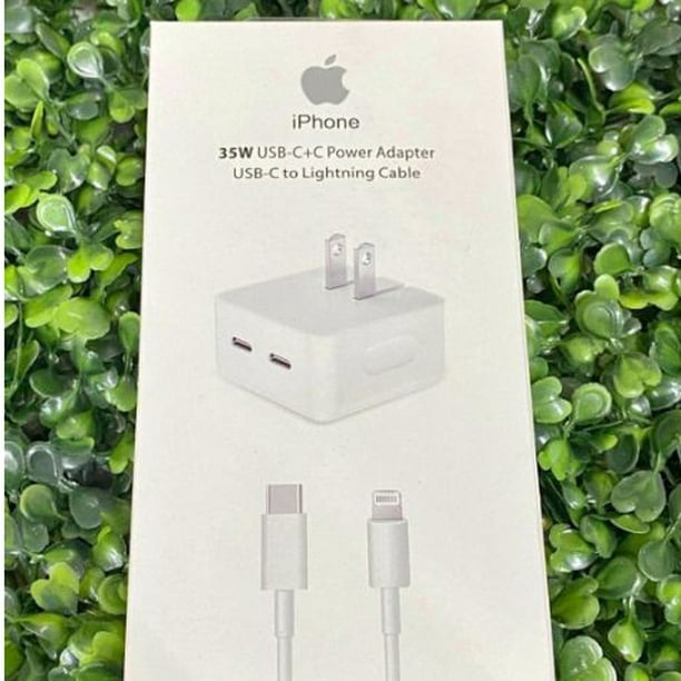 Adaptador De Alimentación Original De Apple 35W USB-C + Para iPhone 13 14  mini Pro Max Tipo Cargador Rápido Para Cable Para 8 Plus XS Pang Jing