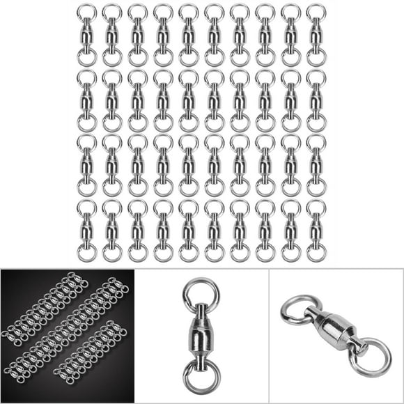 aparejo de terminal de pesca balanceo de pesca anillos sólidos giratorios 40pcs 5  conector giratorio de pesca de acero inoxidable herramienta de aparejo de señuelo 5  40pcs anggrek otros