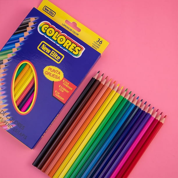 Caja De 24 Lápices De Colores Para Dibujo Y Pintura Para Niños Con Plomo De  Color Aceitoso