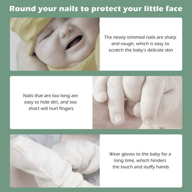 Paquete de 4 kit de uñas para bebés, cortaúñas, tijeras, pinzas