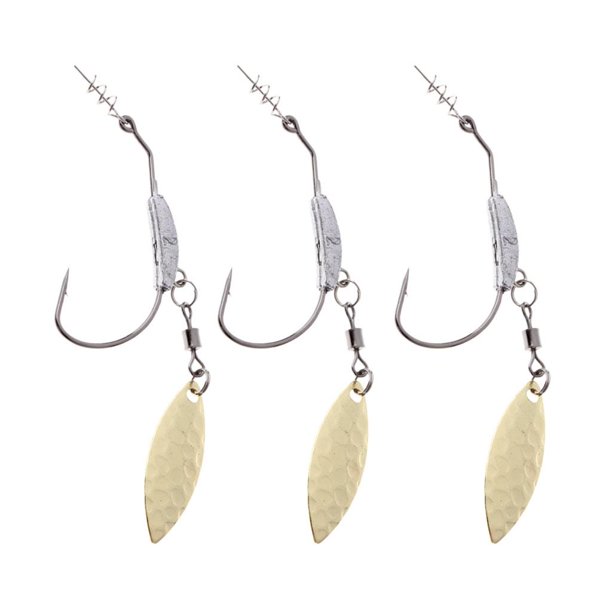 3X Señuelos Crank ging Hook Lentejuelas Hook w / Add Weight 04