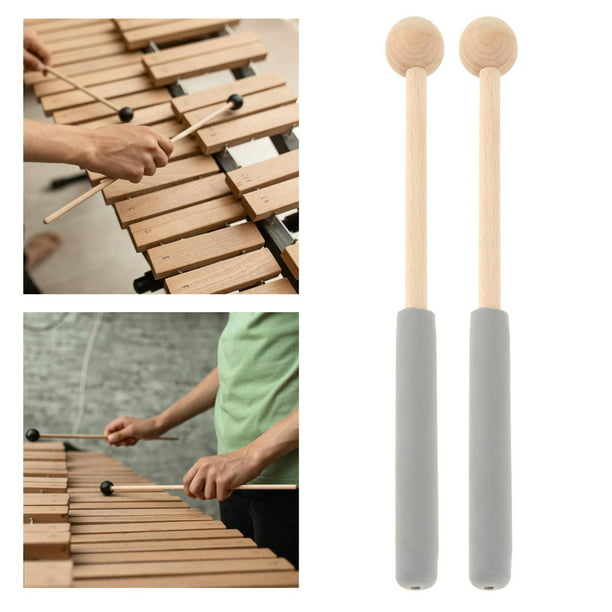 8 pares de baquetas de mano de tambor de madera, mazos de madera, mazos de  marimba, baquetas para niños, baquetas 5A, instrumentos musicales para