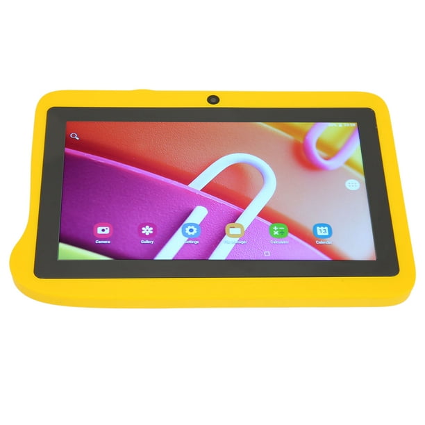 Tableta de 7 pulgadas 2GB RAM 32GB ROM Pantalla LCD 1280x800 CPU Octa Core  5000mAh Tableta para niños para juegos de estudio Enchufe de EE. UU.  100-240V Enchufe amarillo de EE. UU.